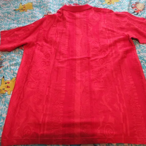 VTG 90s Coogi Australia 3D Knit Polo Red Spellout Men’s 3XL Rare Cosby Biggie